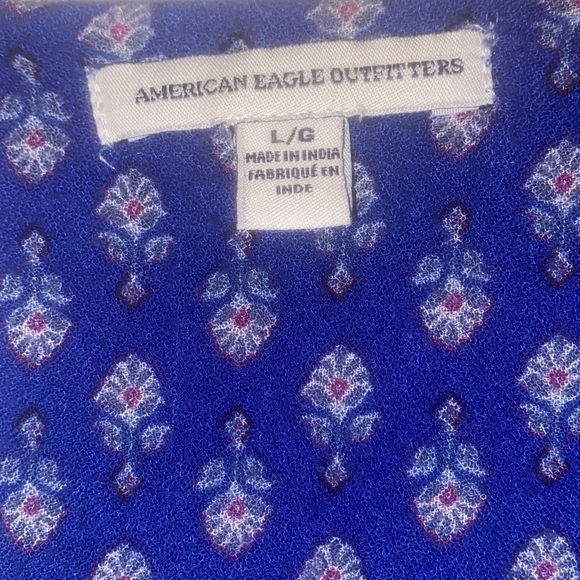 American Eagles Woman’s Patchwork Boho Blue Dress size large - Picture 4 of 7